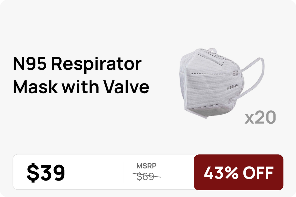 N95 Respirator Mask with Valve