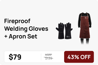 Fireproof Welding Gloves + Apron Set